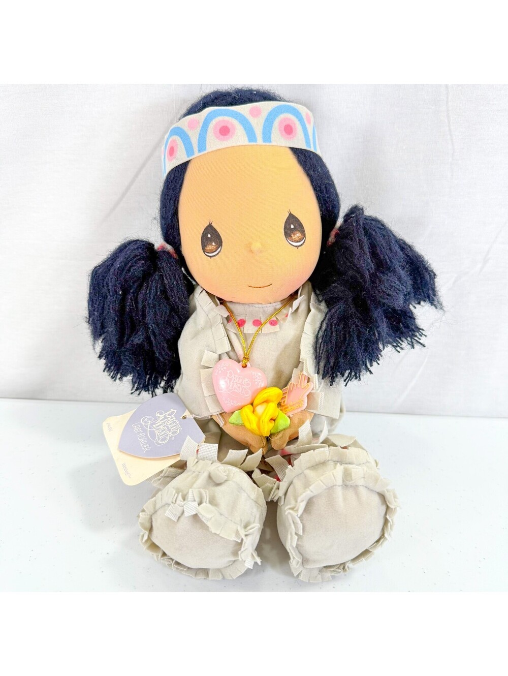 Vtg Precious Moments Applause Wannie 4583 Native American Indian Doll W/ Tags